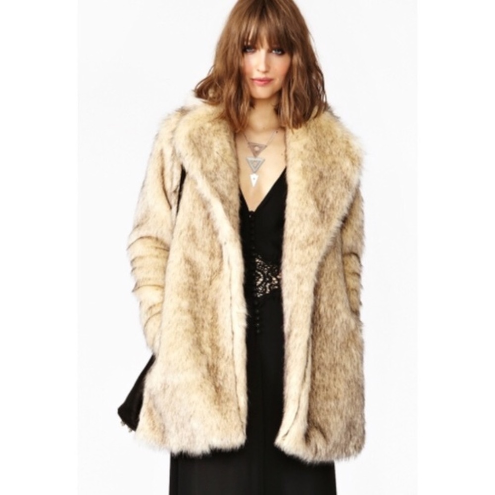 MINKPINK Cruella Faux Fur Coat